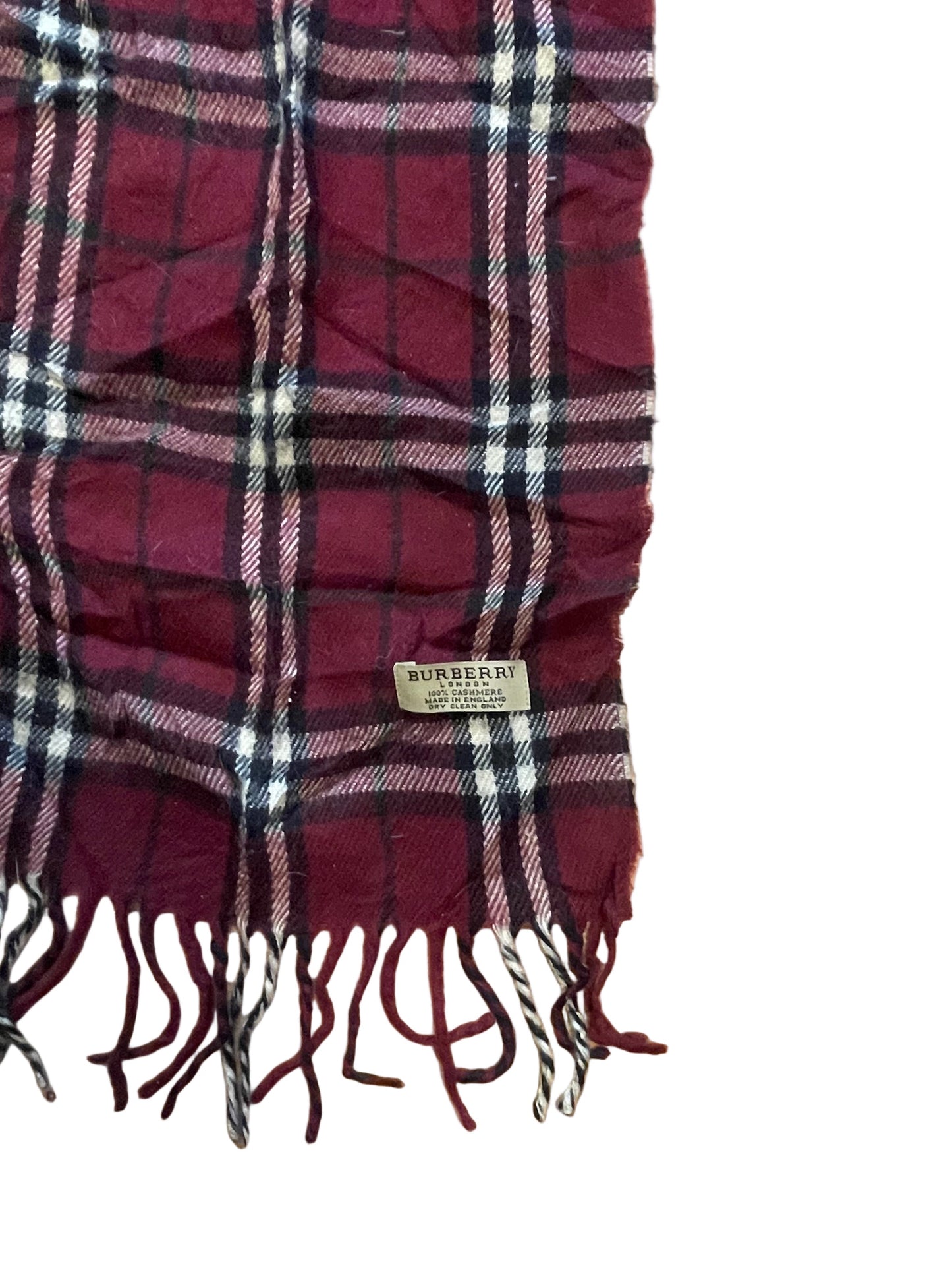 Roter Kaschmir-Burberry-Schal