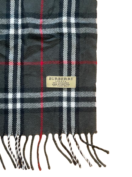 Grauer Kaschmir-Burberry-Schal