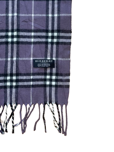 Lila Lammwoll-Burberry-Schal