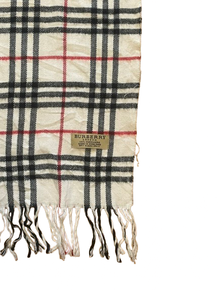 Weißer Kaschmir-Burberry-Schal