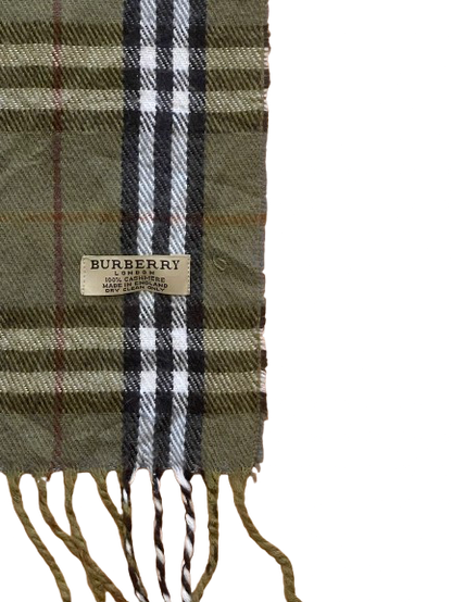 Grüner Kaschmir-Burberry-Schal
