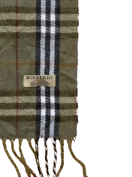 Grüner Kaschmir-Burberry-Schal