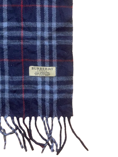 Blauer Kaschmir-Burberry-Schal