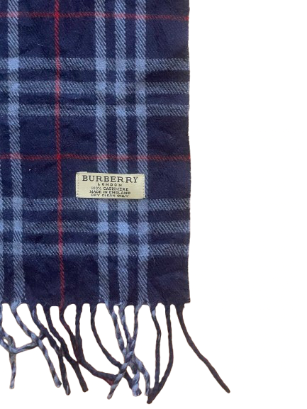 Blauer Kaschmir-Burberry-Schal