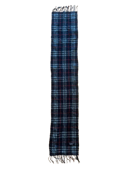 Blauer Lammwoll-Burberry-Schal