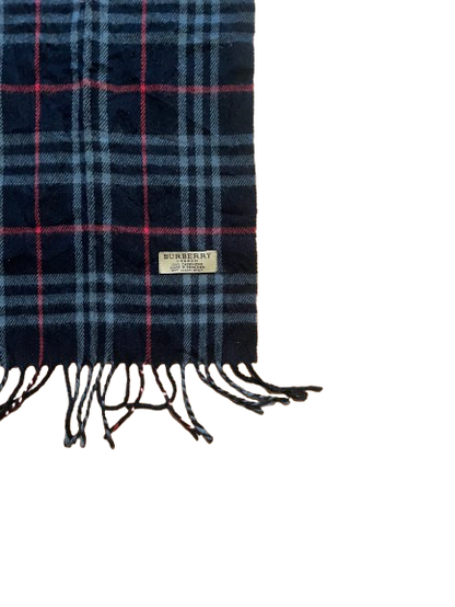 Blauer Kaschmir-Burberry-Schal