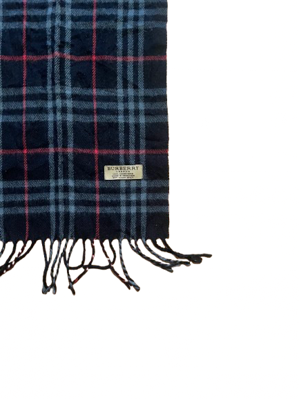 Blauer Kaschmir-Burberry-Schal