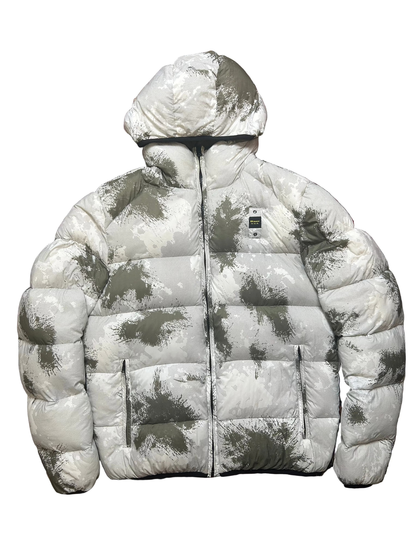 Blauer Puffer
