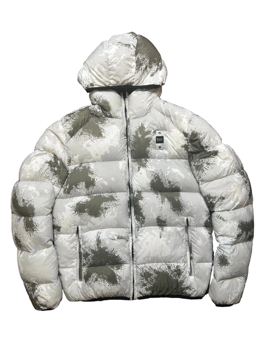 Blauer Puffer