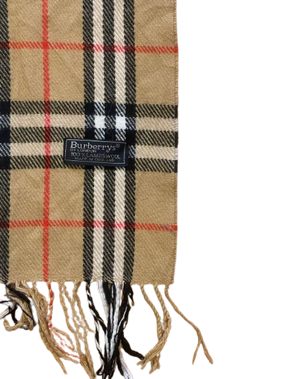 Beiger Lammwoll-Burberry-Schal