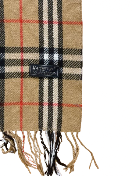Beiger Lammwoll-Burberry-Schal